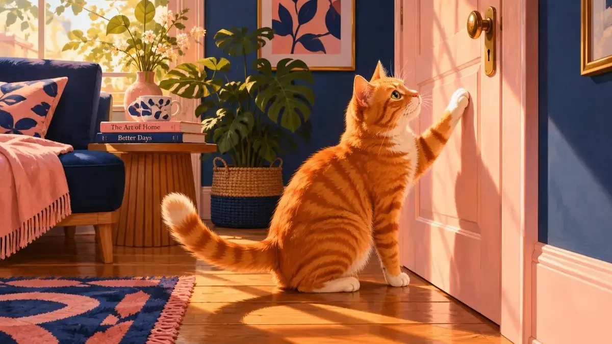 宠物博主家的橘猫再上热搜，这次是因为它自己开门 - 达人动态 - 每日吃瓜网